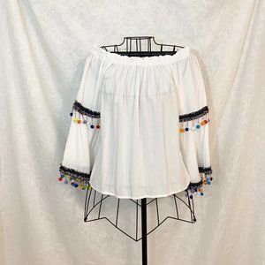 Velzera Fiesta Key Tassel Off The Shoulder Top